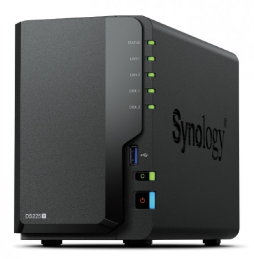 NAS Synology DiskStation DS225+ 2 Bay NAS J4125, 2 GHz, bahías 2