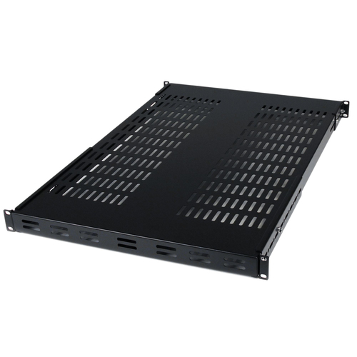 Charola StarTech.com Tipo Estantería ajustable, Color Negro, Peso Max. 80 kg, Tornillos incluidos Si, Capacidad del rack 1U