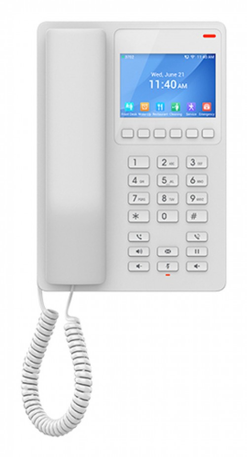Teléfono Ip Grandstream Networks GHP630 Terminal con conexión por cable, PoE, 2 líneas, Blanco