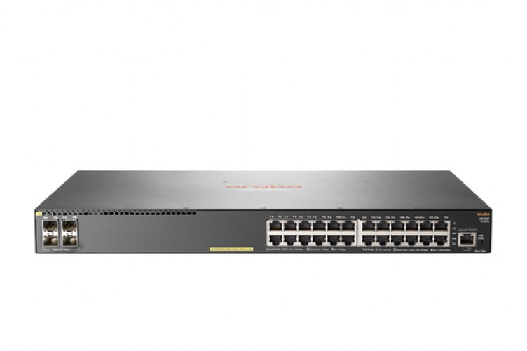 Switch HPE Aruba Networking 2930F 24G PoE+ 4SFP Switch Gestionado, L3, RJ-45 24, Gigabit Ethernet (10/100/1000), 1U, Negro