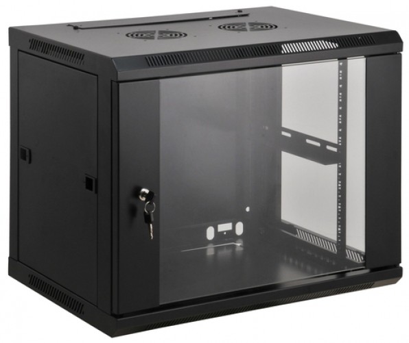 Rack Intellinet Gabinete Mural 19" Tipo Bastidor de pared, Capacidad del rack 6U, SPCC, Peso Max. 60 kg, Tamaño 48.3 cm (19"), Color Negro