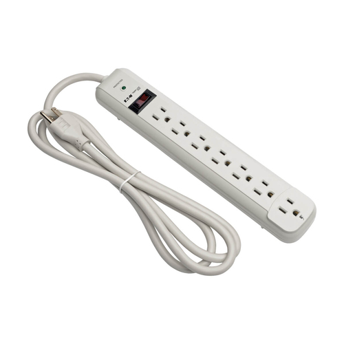 Miniatura 5 de Supresor de picos Tripp Lite 120 V, 1800 W, 1080 J, 50 - 60 Hz, 7 contactos, NEMA 5–15P, Gris