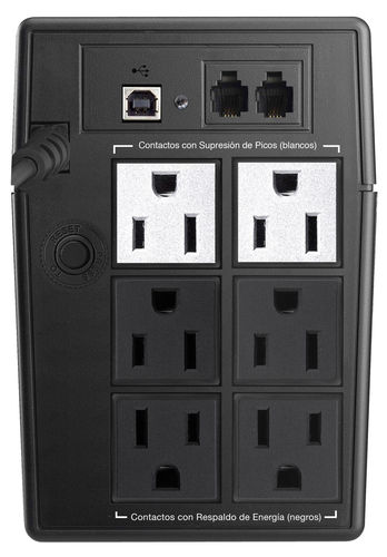 Miniatura 2 de No Break Koblenz 5516 USB/R 0.55 kVA / 330 W, 320 J, 6 salidas AC, Negro