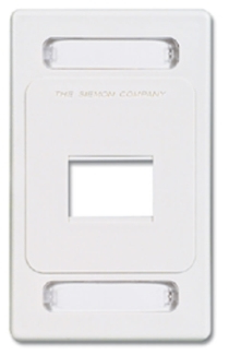 Placa de pared Siemon MX-FP-S-02-02B 1 RJ-45, Diseño Convencional, Tornillos incluidos Si, Color Blanco