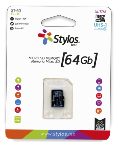 Miniatura 2 de Memoria Stylos STMSDS4B 64 GB, MicroSDHC, Clase 10