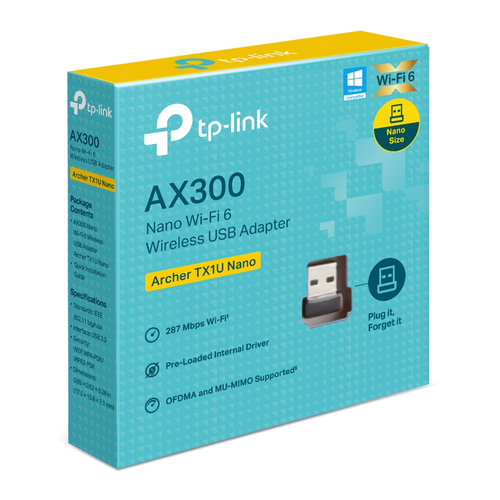 Miniatura 3 de Tarjeta de red inalambrica TP-Link AX300 USB, Wi-Fi 6 (802.11ax), Negro