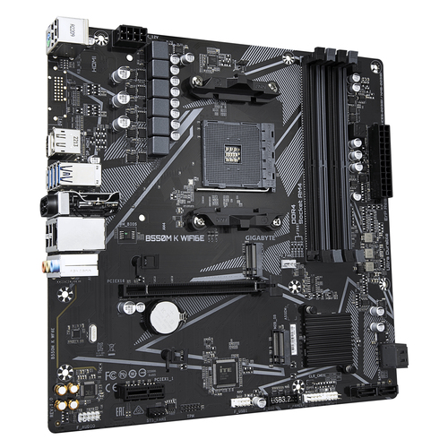 Miniatura 3 de Tarjeta madre GIGABYTE B550M K WIFI6E Socket AM4, 4 DDR4-SDRAM, Micro ATX, Wifi Si, Bluetooth Si