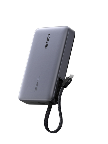 Miniatura 3 de Power Bank 20000mAh con Cable Integrado / Carga Ra?pida 100W / USB-C PD 3.0 / 4 Celdas Li-ion / 72Wh / Carga Ma?ltiple 145W / Compacto 139x80x27mm