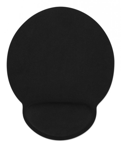 Mousepad Manhattan Apoya muñecas, 200 mm, 240 mm, Negro