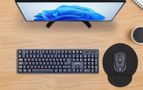 Miniatura 2 de Mousepad Manhattan Apoya muñecas, 200 mm, 240 mm, Negro