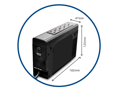 Miniatura 3 de No Break CDP LI-504 0.5 kVA / 250 W, 380 J, Entrada 140 V, 4 salidas AC, Negro