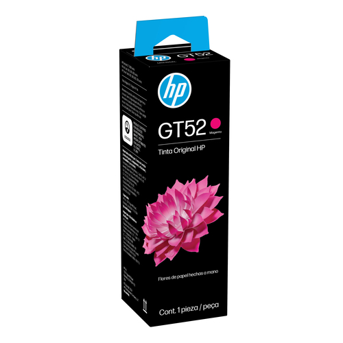 Botella de tinta HP Botella de tinta original magenta GT52, Magenta, HP, 9100 páginas, Singapur, Malasia, 15 - 35 °C, 15 - 35 °C