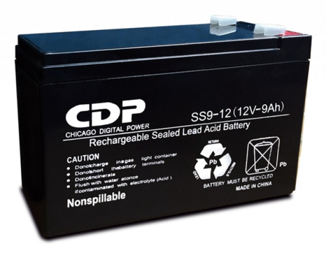 Bateria para UPS CDP SLB12-9 Sealed Lead Acid (VRLA), 12 V, 9 Ah, Negro