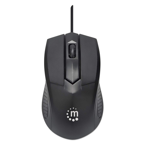 Miniatura 2 de Kit Teclado y Mouse Manhattan Juego de teclado y mouse óptico, cableados USB, Interruptor de membrana, Alámbrico, 1000 DPI, Negro