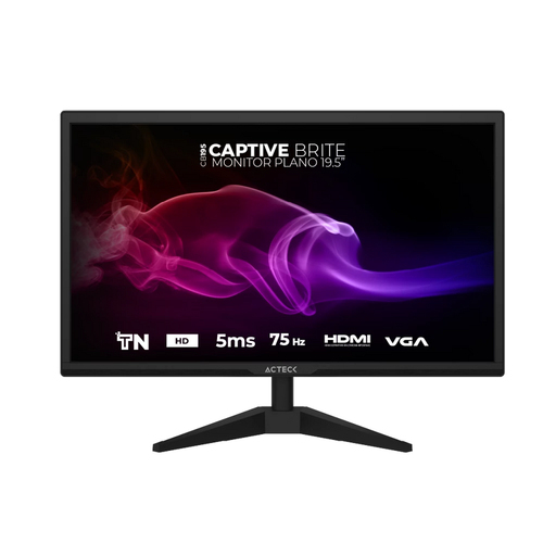 Monitor Acteck AC-939409 19.5", HD, TN, 75 Hz, 5 ms, Negro