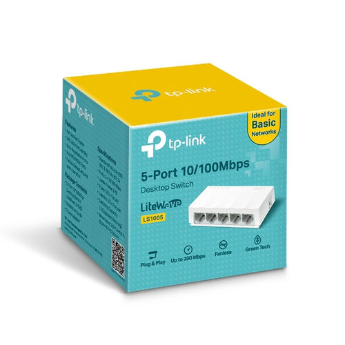 Miniatura 2 de Switch TP-Link LS1005 No administrado, RJ-45 5, Fast Ethernet (10/100), Blanco
