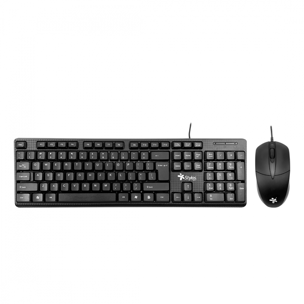Miniatura 2 de Kit Teclado y Mouse Stylos STPKTM4B USB, Alámbrico, Negro