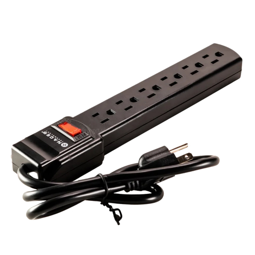 Miniatura 2 de Barra de contactos Naceb Technology NA-0706 125 V, 0.79 m, 6 salidas AC, Negro