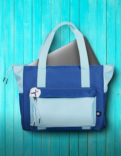 Miniatura 2 de Maletin TechZone Ocean Tote Hasta 16", Poliéster, Azul