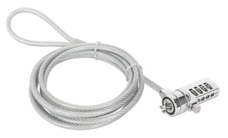 Miniatura 4 de Cable antirrobo Manhattan 440448 Kensington, Cerradura con combinación, 2 m, Acero, Zinc, Plata