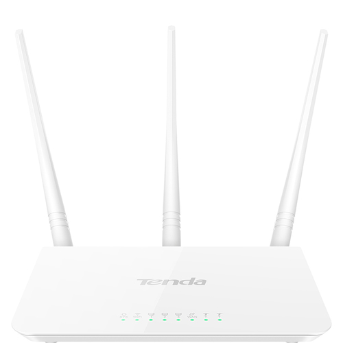 Ruteador Inalámbrico Tenda F3 3 ant., Wi-Fi 4 (802.11n), 4 RJ-45, 300 Mbit/s, Blanco