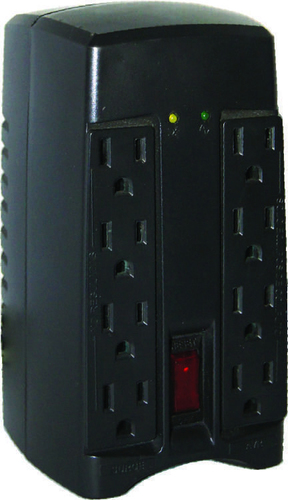 Regulador Vica T-1 Entrada 127 V, 8 salidas AC, Negro