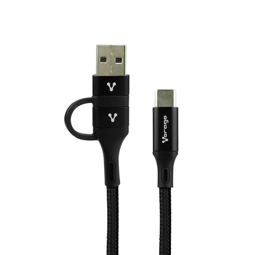 Miniatura 4 de Cable USB Vorago CAB-126 USB A/USB C a USB C, Negro