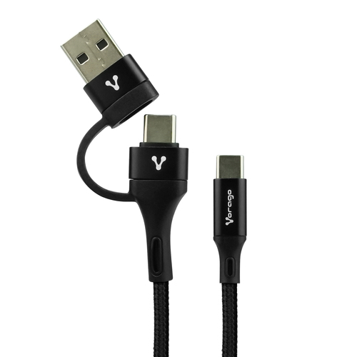 Miniatura 2 de Cable USB Vorago CAB-126 USB A/USB C a USB C, Negro