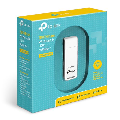 Miniatura 4 de Tarjeta de red inalambrica TP-Link TL-WN821N USB, Wi-Fi 4 (802.11n), Negro, Blanco