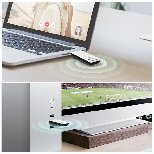 Miniatura 3 de Tarjeta de red inalambrica TP-Link TL-WN821N USB, Wi-Fi 4 (802.11n), Negro, Blanco