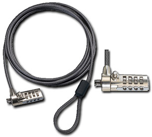 Cable antirrobo Targus ASP61LA Cerradura con combinación, 1.5 m, Acero, Negro