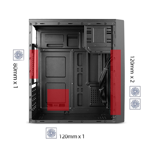 Miniatura 4 de Gabinete Stylos STPGAC4B Cubo, PSU 500 W, PSU Si, Negro