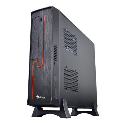Miniatura 5 de Gabinete Stylos STGAKL1B Factor de forma pequeña (SFF), PSU 550 W, PSU Si, Negro, Rojo
