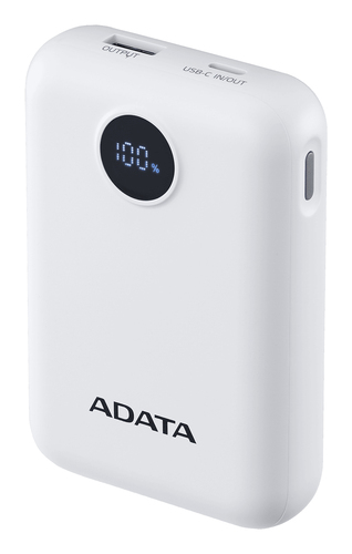 Miniatura 3 de Power Bank ADATA C100 10000 mAh, 3.7 V, Universal, USB, Blanco