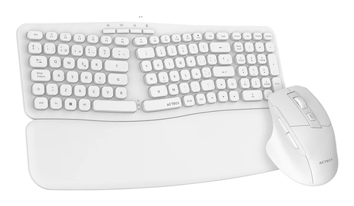 Miniatura 2 de Teclado Inalámbrico Acteck Creator Ultra Confort MK650 Español, Tamaño completo (100%), Teclado numérico, Blanco