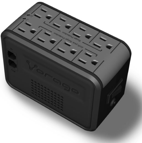 Miniatura 5 de Regulador Vorago AVR-100 1 kVA 8 salidas AC, Negro