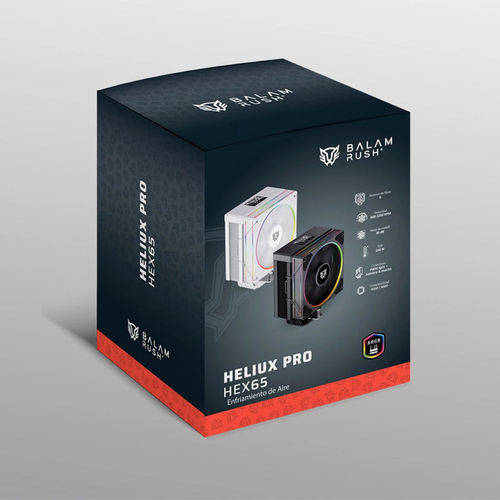 Miniatura 2 de Disipador De Calor Balam Rush HELIUX PRO HEX65 12 cm, 2200 RPM, Blanco