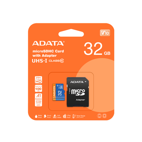 Memoria ADATA 32GB, microSDHC, Class 10 32 GB, MicroSDHC, Clase 10