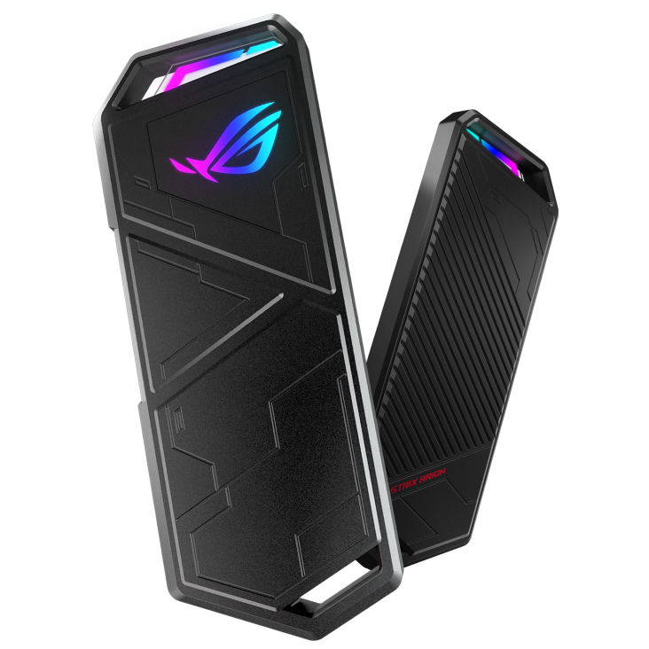 Gabinete Enclousure Asus, Rog Strix Arion SSD M.2 NVMe, ARGB, USB 3.2 GEN 2 Tipo-C(10 Gbps), Negro, 90DD02H0-M00000